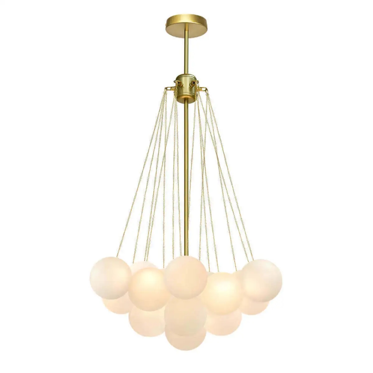 Cluster Frosted Modern Bubble Chandelier - Image 3
